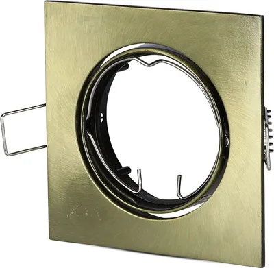Immagine prodotto di V-TAC VT-779SQ Portafaretto incasso quadrato orientabile colore oro per lampade GU10-GU5.3 - SKU 8581