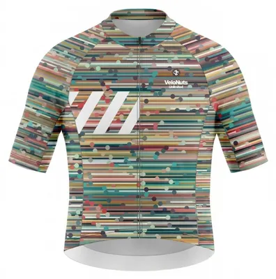 Produktbild von VeloNuts Damen Radtrikot, Retro Signal, Confetti Stripe, M