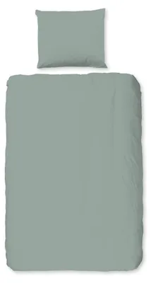 Productafbeelding van Pure Dekbedovertrek Micropercal Uni - green 140x200/220cm