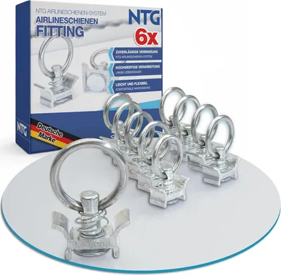 Produktbild von Single Fitting Airlineschiene Einfach 6 Stück 900 daN Endbeschlag Endfitting