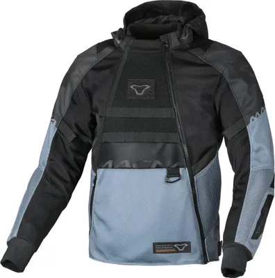 Produktbild von Macna Rebelite Motorrad Textiljacke, schwarz/grau, L