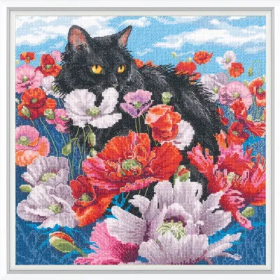 Produktbild von RTO Kreuzstich Stickpackung "Schöner Sommer!", Zählmuster, 30x30cm