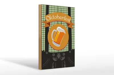 Produktbild von Holzschild  Bier , 30 x 20 cm, Holzschilder Spruch Getränke Alkohol Bier Bayern