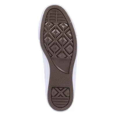 The image shows the sole of a white Converse Chuck Taylor sneaker.