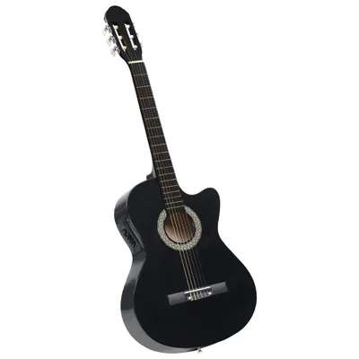 Immagine prodotto di The Living Store Chitarra acustica Cutaway con equalizzatore e 6 corde Nero