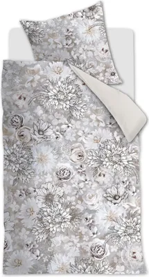 Produktbild von Rivièra Maison Bettwäsche-Garnitur Flourish Farbe Sand Größe 135x200+80x80 cm