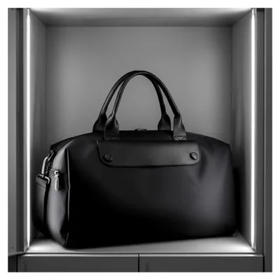 Produktbild von Sporttasche 43x23x22cm Schwarz, Kleine Sporttasche für Reisen und Fitness