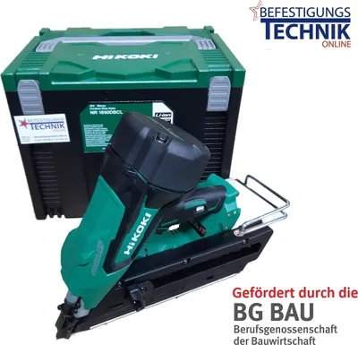 Produktbild von 34° HiKoki 18V Basic Akku Nagler Streifennagler 50-90mm NR1890DBCLW3Z BG-Bau HSC