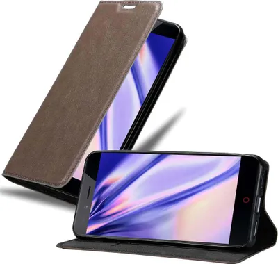 Produktbild von Cadorabo Hülle für ZTE Nubia Z11 MINI S Schutz Hülle in Braun Handyhülle Etui Case Cover Magnetverschluss