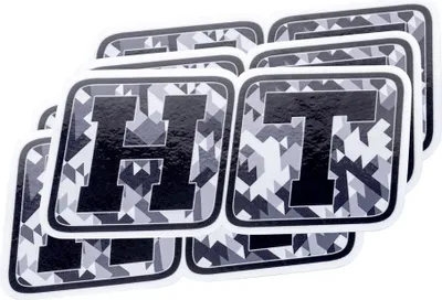Image de Autocollant 10 x Heavy - Tuned, logo noir sur fond sombre