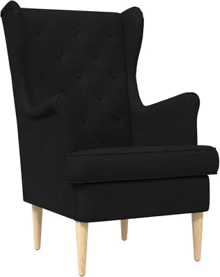 Produktbild von Moderner Sessel mit Stoffbezug und Metallrahmen in Schwarz für Wohnzimmer und Schlafzimmer