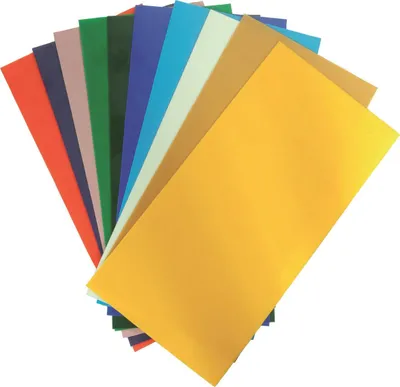 Produktbild von Verzierwachsplatte - 200 x 100 mm uni 10 Stück sortiert.