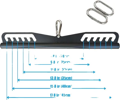 Productafbeelding van Kabelaccessoires voor de lat pulldown, zwaarstalen constructie, antisliphandgrepen, ZWART-BSP06