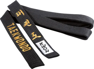 Produktbild von Kwon Budogürtel schwarz mit Bestickung TKD 300