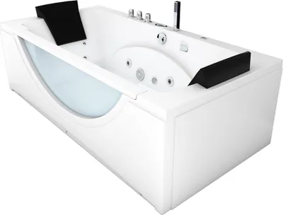 Produktbild von Whirlpool Pool Badewanne Eckwanne Wanne W81R-A 90x180cm mit Radio und Farblicht