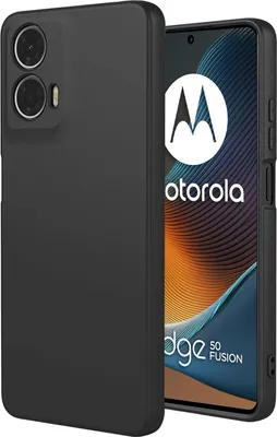 Produktbild von Silikon Hülle für Motorola Edge 50 Fusion Schutzhülle Matt Schwarz Backcover Handy Case