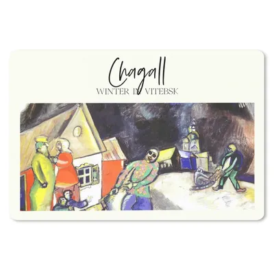 Produktbild von MuchoWow® Mauspad Mousepad Kunst - Winter in Witebsk - Chagall 27x18 cm - Mousepads - Maus Mat - Pad - Mausunterlage - Büroartikel - Desk Matten