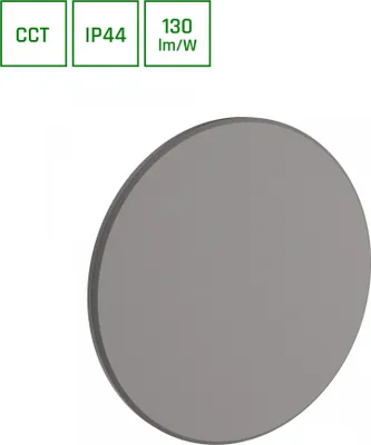Produktbild von Spectrum LED Wandleuchte PIATTA 18W Außenleuchte 2350lm grau IP44 rund CCT 3000-6000K