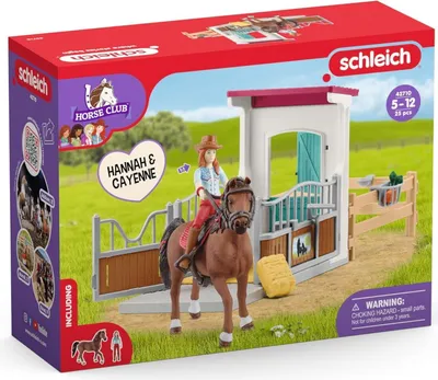 Immagine prodotto di Horse Box figurine Hannah and Cayenne, Schleich 42710 Horse club, 5 years old