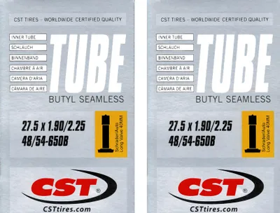 Produktbild von 2x CST Fahrrad Schlauch 27,5 AV 40 mm Autoventil 48/54-650B Butyl Schrader