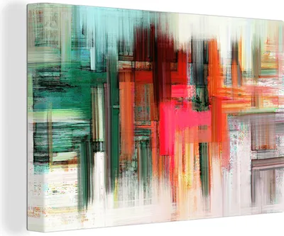 Obrázek produktu pro OneMillionCanvasses® - Obrazy na plátně - 140x90 cm, olejomalba - abstraktní, nástěnný tisk Nástěnná dekorace - fotografie na plátně - malba na dřevěném rámu