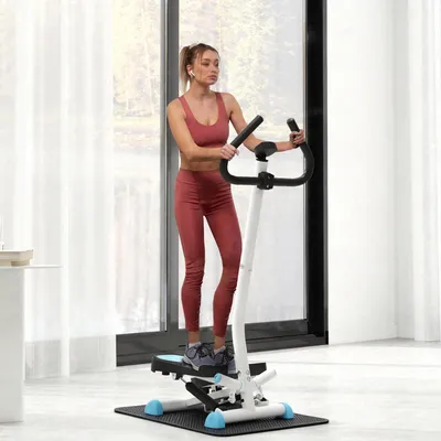 Produktbild von Sweiko Stepper Fitnessgerät, LCD-Monitor, rutschfeste Pedale, Stahl und ABS, 55x44x108 cm, bis 100 kg