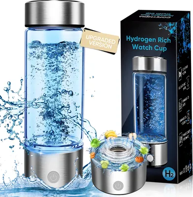 Produktbild von 420 ml Wasserstoff-Wasserflasche, 3 Minuten schnelle Elektrolyse, geeignet für Reisen, Sport-Wasserstoff-Wassergenerator