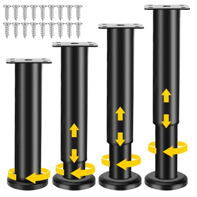 Obrázok produktu pre Nastaviteľné nožičky na nábytok, 4 kusy, výška 18-30 cm