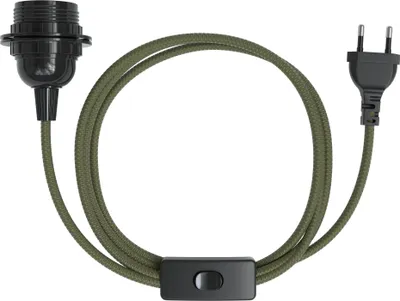 Produktbild von EAZY CASE 1x E27 Lampenfassung mit Kabel 5m, aus Kunststoff, mit Ein- und Ausschalter, Sockeladapter in Grün