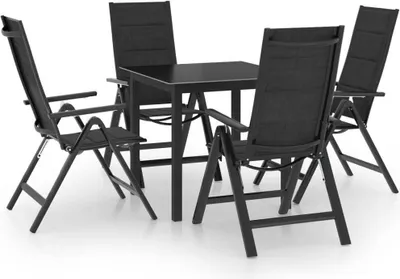 Produktbild von 5-tlg. Garten-Essgruppe Aluminium Anthrazit