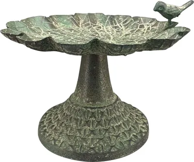 Image de Exner | Bain d'oiseaux - 13 cm - Métal - Décoratif - Résistant aux intempéries - Décoration de jardin