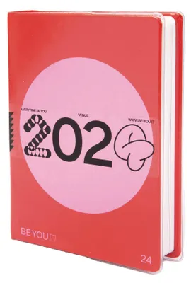 Produktbild von BE YOU Matter Venus Schülerkalender 2023-2024, 12 Monate, September 2023 - August 2024, Schülerkalender mit Stickern und Skizzenseiten, mit transparentem Einband, Format Medium 12,5 x 16,5 cm