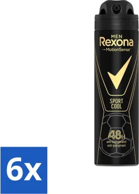 Obrázek produktu pro Rexona Men - Sport Cool - deodorant ve spreji - antiperspirant - 150 ml - ekonomické balení - 6 kusů