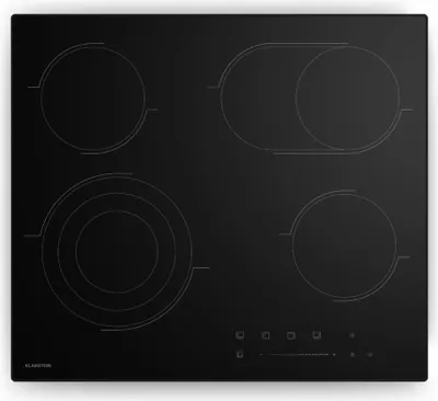 Obrázek produktu pro Klarstein Velaire sklokeramická varná deska, elegantní, minimalistická, výkonná, 4 varné zóny, 6700 W, 60 cm