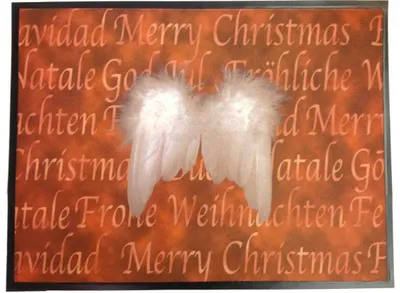 Produktbild von Schuhunterlage Fußmatte - Angel Wings Weihnachten Engel 45x60 cm