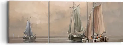 Produktbild von Bild auf Leinwand - Leinwandbild - Meer Boot Fischer - 90x30cm - Wand Bild - Wanddeko - Wandbilder - Leinwanddruck - Bilder - Kunstdruck - Wanddekoration - Leinwand bilder - Wandkunst - CA90x30-3514