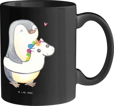 Produktbild von Mr. & Mrs. Panda Kaffeetasse Sommermeerheilkraft - Schwarz - Geschenk, Blühende Blumen, Sommer am Strand, Kuscheln, Tasse, Strandurlaub, Küste, Urlaub Meer, Farben, Sand