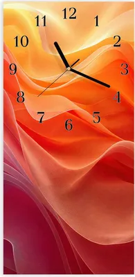 Produktbild von Wanduhr aus Glas mit Motiv Farbwirbel- 30 x 60 cm - inkl. Aufhängesystem