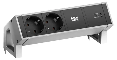 Image de BACHMANN 902902 DESK2 2xfach 1xUSB C 30W Charger 0,2m (902902)