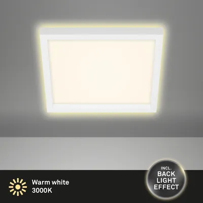 Produktbild von Briloner LED Deckenleuchte Aufbaupanel Cadre Weiß 30cm 18W 2400lm warmweiß 3000K Backlight