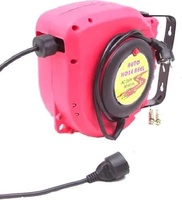 Produktbild von Automatik Kabelaufroller 14m Kabeltrommel Kabelabroller Verlängerungskabel Kabel