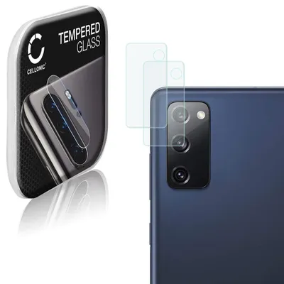 Image de 2x Lentille de protection caméra arrière Smartphone compatible avec smartphone Samsung Galaxy S20 FE (SM-G781) (Film de protection en verre trempé, résistance 9H, 0,33mm, Full Glue)