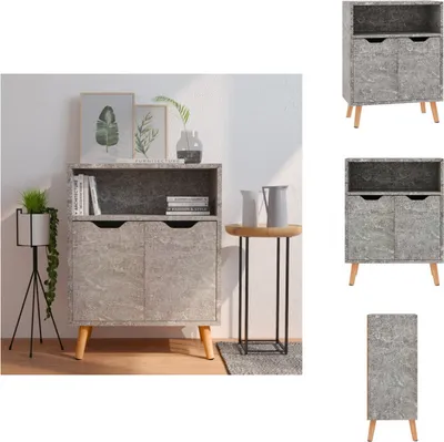 Produktbild von vidaXL Sideboard Betongrau 60x30x72 cm Holzwerkstoff - Sideboards