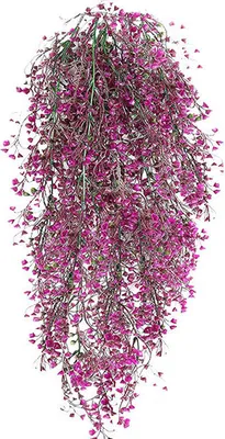 Immagine prodotto di Pianta sospesa artificiale 80 cm Ivyplant Pianta appendibile cesto in rattan rosa