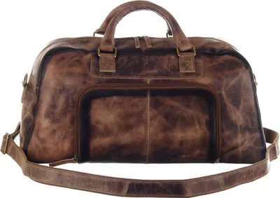 Produktbild von GreenLand Nature Leder Reisetasche mit Laptopfach MASCU & LINE Travelbag Brown braun