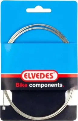 Imagen del producto de Elvedes 31, cable de cambio de acero inoxidable, 4.5 x 4.5 mm. Cable de acero inoxidable plateado, 1.1 x 2250 mm. Cable de acero inoxidable plateado, 1.1 x 2250 mm
