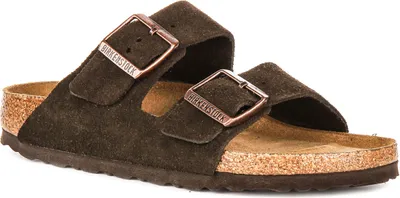 Zdjęcie produktu dla Birkenstock Arizona BS 0951313 męski muł, skóra, Mocha(brązowy), NEW.narrow - męski sandał / muł, brązowy, skóra (welur)