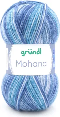 Produktbild von Gründl Wolle Mohana 100 g hellblau-türkis-dunkelblau