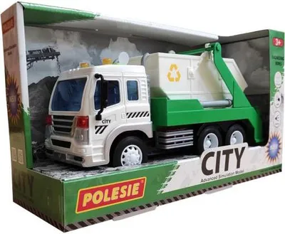 Obrázok produktu pre Polesie 86198 "City" Zotrvačné Kontajnerové Auto Zelené (So Svetlom A Zvukom) V Krabici