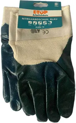 Produktbild von E-TOP Nitrilhandschuh blau Größe 10